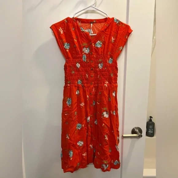 Free People Great Day Smocked Floral Mini Dress - Picture 2 of 9